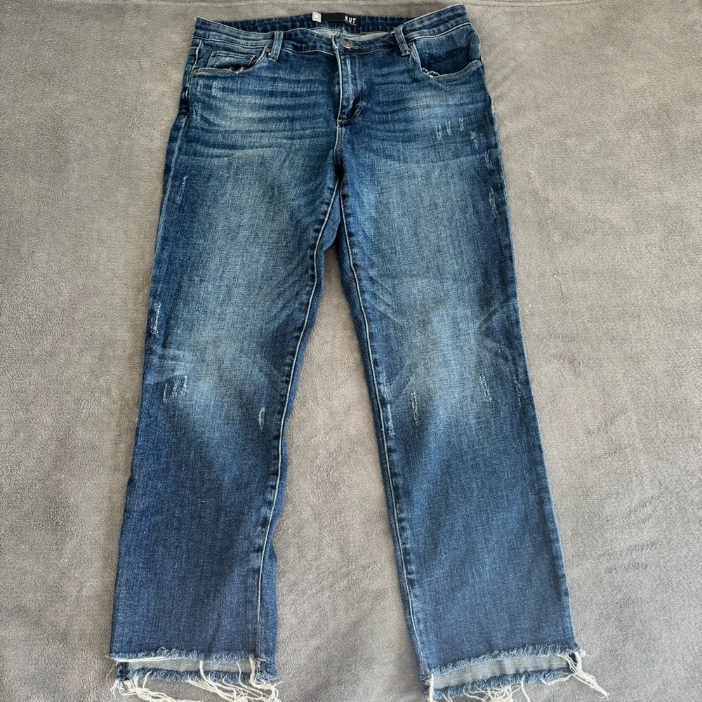 Kut from the Kloth Reese Ankle Straight Leg Jeans Sz 10 - Picture 4 of 7